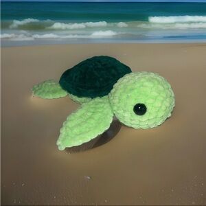 Green Crochet Turtle Plushie